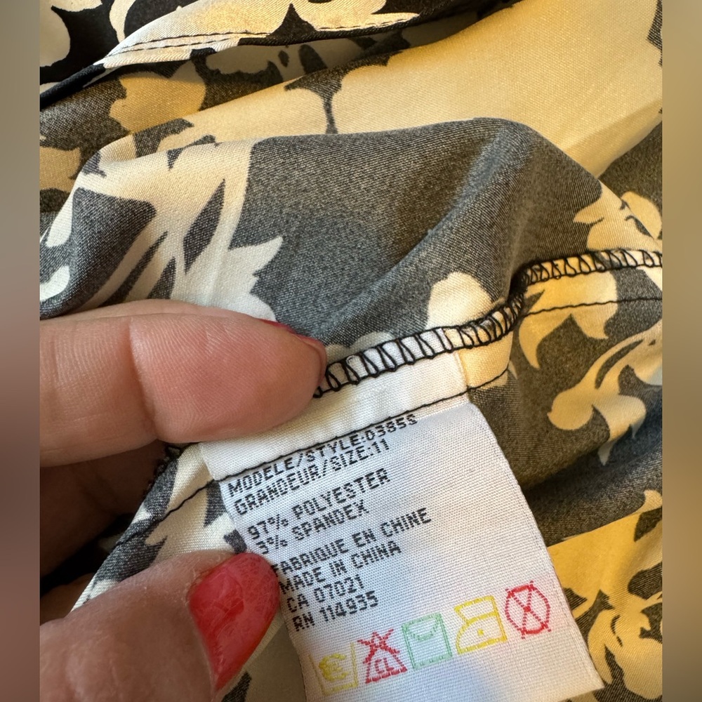 Black & White Floral Kimono Wrap Dress - Picture 7 of 7